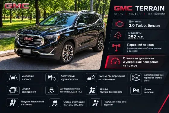 GMC Terrain SLT 2018/ 2.0 Turbo 252 л. с. / Панорама / Bose Bender